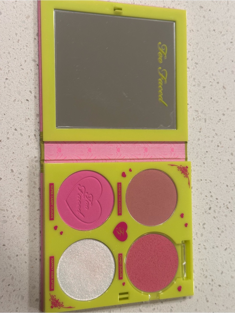 Too Faced Bright Pink & Peach Blush and Shimmer Palette